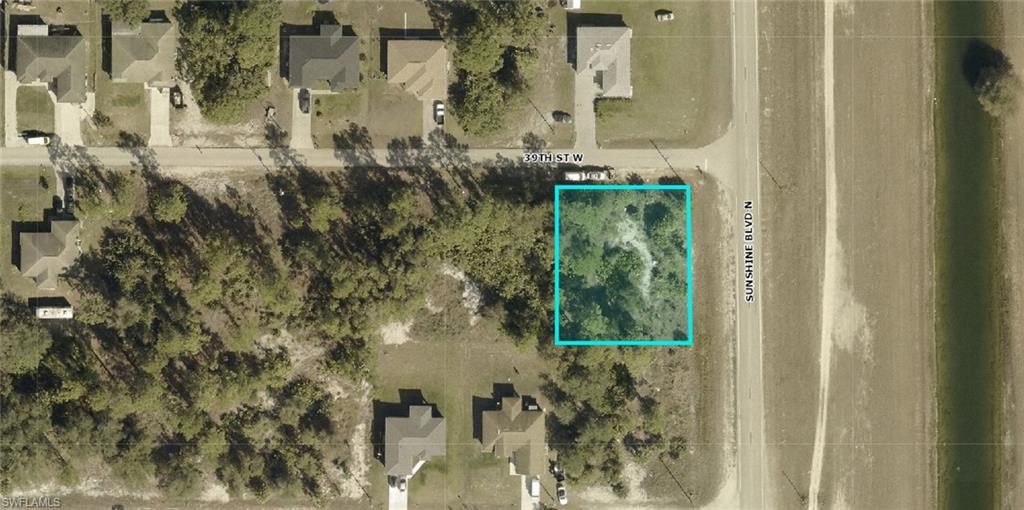 HUGE oversized CORNER parcel with western exposure offering the perfect blank canvas for your new dream home! Conveniently located at the corner of 58th St. W. and Sunshine Blvd. in a fast-growing area with tons of new construction throughout the neighborhood. Buy now and build, or hold for future investment as the area continues to expand. Not an assignment of contract—local sellers with quick responses and smooth closings! Seller has additional parcels available; inquire for a full list.