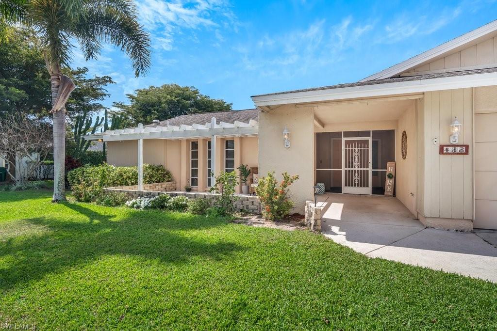 DESIRED PALM RIVER ESTATES - no HOA fees or restrictions! Rarely available, this huge 2986 sq ft, 4 bedroom, 3 bathroom home is just waiting for you to make it your own. Ideal for a new or growing family, multi-generational living, or as an AirBnB/VRBO investment home. So much space - so much potential! Large formal living room and dining room with sliders to the fenced-in paved lanai and inground pool. Large kitchen with counter seating leads into the informal living room/den also with sliders to the lanai. 2 large bedrooms and 2 bathrooms are on one side of the house, a third bedroom, and the fourth bedroom - a huge master bedroom suite with bath are on the other side. Loads of closet space throughout the home. Large separate laundry room at the front of the house leads out to the 2-car garage with storage and work bench areas, the driveway also has a paved side parking space. The large yard has mature shrubs and trees surrounding the house for added privacy. The front of the home has a paved patio area for outdoor seating. This solid home needs a new owner to update it and make it shine!