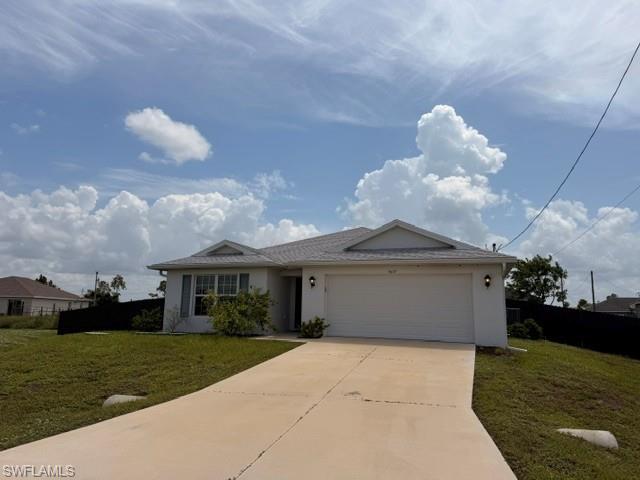 Christopher Alan "Palm floor plan in the Signature Series". This 3-bedroom, 2-bath home offers an open layout with cathedral ceilings and a center island kitchen.  HUGE fenced yard. Built of concrete block, the home includes a covered lanai, a high-efficiency air conditioning system, PGT Low-E insulated windows, dimensional shingles, Moen plumbing fixtures, 30-inch upper kitchen cabinets, and a stainless steel appliance package. Additional features include a water treatment system, irrigation system, tile flooring in the kitchen and bathrooms, a walk-in shower in the primary bathroom, and a concrete driveway.  This is a short sale, price is subject to lenders approval.