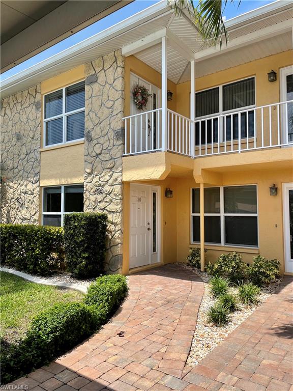 Welcome to Coastal Condo, 1st floor end unit, no pets allowed and not a 55+ community on the gulf access, 190 ft wide Rubicon Canal. There is room for your boat at the common dock! Enjoy sunsets, boat traffic and dolphins from your lanai. This popular floor plan has a spacious kitchen with breakfast bar and sitting area that can be used for dining or as a family room area. Living/dining area is large enough for entertaining or just lounging. Covered parking is spot #101. Guest parking is available.