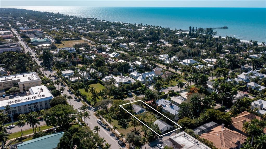 Exceptional land opportunity situated in the ideal Old Naples location.  Positioned just 2 blocks to the beach and 2 blocks to historic 3rd Street South shops and fine dining. Structure is being offered in as-is condition and property is being offered at land value.