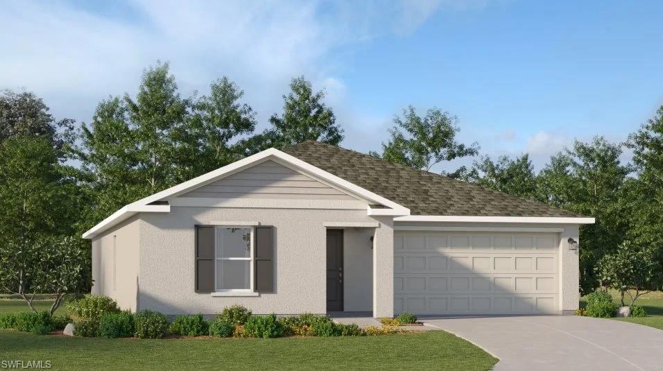 One or more photo(s) has been virtually staged, AI generated or rendered.  MOVE-IN READY!! Discover the allure of Lennar's standalone homes throughout Lehigh Acres, where you can enjoy the advantages of a Lennar home with no HOA fees. This new single-story home maximizes space and emphasizes convenience. The open-concept layout integrates the family room, dining room and kitchen with a central island, facilitating effortless transitions between rooms for easy entertaining during gatherings. On the opposite side of the home are all three bedrooms, including the peaceful owner’s suite with an attached bathroom and walk-in closet. Prices, dimensions and features may vary and are subject to change. Photos are for illustrative purposes only.