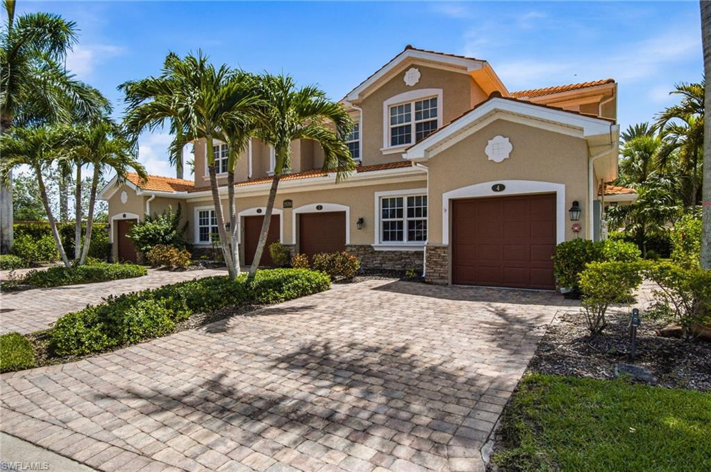 One or more photo(s) has been virtually staged, AI generated or rendered.  Welcome to effortless Florida living in the gated community of Sorrento! This beautifully updated 2-bedroom + den, 2-bath first-floor coach home offers the perfect blend of style, comfort, and convenience in the heart of Bonita Springs. From the moment you step inside, you'll appreciate the open-concept floor plan, elegant crown molding, and designer finishes throughout. The kitchen is a standout, featuring rich wood cabinetry, granite countertops, stainless steel appliances, custom stacked-stone accents, and stylish pendant lighting overlooking the spacious living and dining areas, perfect for entertaining or everyday living. The versatile den with French doors provides the ideal space for a home office, media room, or guestroom. Retreat to the beautifully renovated primary suite, where you'll find a spa-inspired bath complete with a dual-sink vanity, quartz countertops, custom cabinetry, illuminated mirrors, designer tile backsplash, and a walk-in shower. Enjoy the ease of first-floor living with an attached one-car garage and the peace of mind that comes with a well-maintained, gated community. Residents of Sorrento enjoy resort-style amenities including a clubhouse, fitness center, community pool, and beautifully landscaped grounds. Ideally located just minutes from Bonita's pristine Gulf beaches, shopping, dining, entertainment, and easy access to I-75 and Southwest Florida International Airport, this home offers the perfect combination of luxury and location.
Whether you're looking for a full-time residence, seasonal getaway, or investment opportunity, this move-in-ready home is ready to welcome you to the Southwest Florida lifestyle.