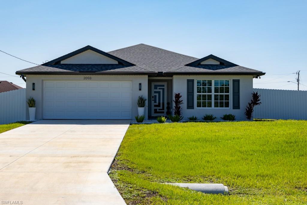 Welcome to this stunning move-in ready home located in the highly desirable city of Cape Coral! Offering approximately 1,800 square feet of living space, this beautifully maintained residence features 4 spacious bedrooms and 2 full bathrooms, providing the perfect blend of comfort, style, and functionality.
Step inside to discover an inviting open-concept floor plan with elegant finishes, abundant natural light, and modern design throughout. The gourmet kitchen seamlessly flows into the main living areas, making it ideal for both everyday living and entertaining. Every detail has been thoughtfully designed to maximize both comfort and aesthetic appeal, creating a space where you will love coming home every day.
Enjoy peace of mind with impact-resistant windows and doors, offering enhanced security, energy efficiency, and superior storm protection — an essential feature for Florida living. This home is built to last and designed to impress.
Whether you're looking for a primary residence, vacation home, or investment opportunity, this exceptional property checks all the boxes. Conveniently located near top-rated schools, shopping, dining, parks, and all the best that Cape Coral has to offer, you'll enjoy both convenience and a vibrant community lifestyle.
Don't miss the opportunity to make this beautiful Cape Coral home yours — schedule your private showing today!