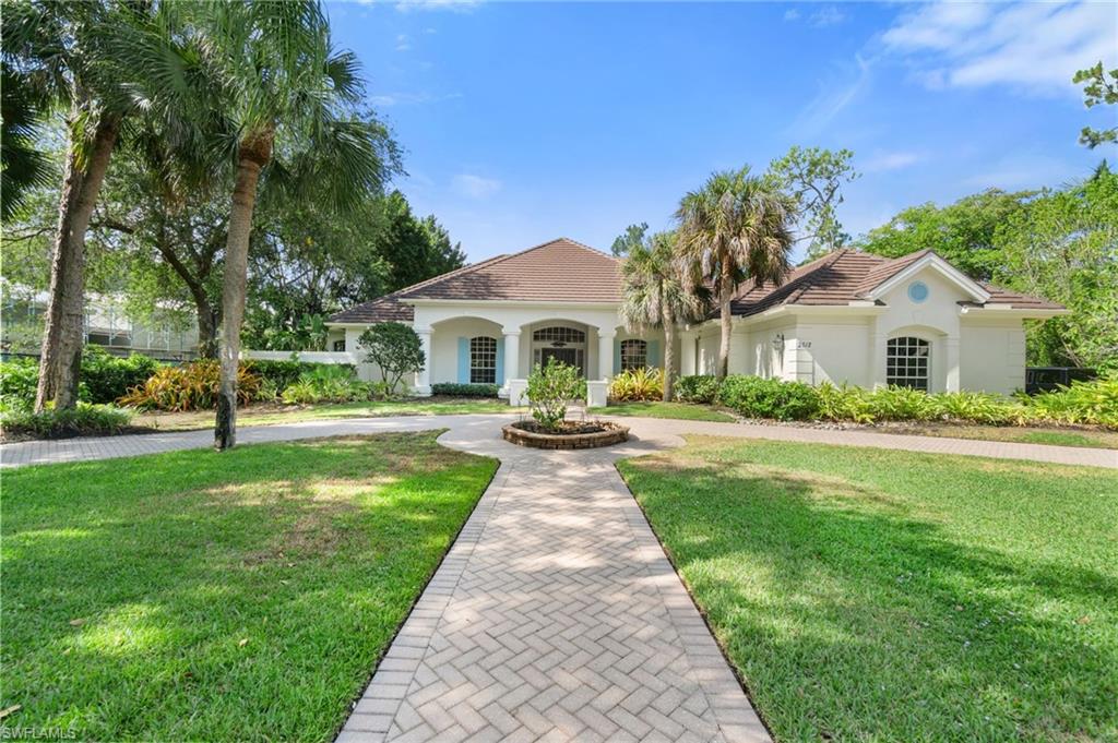 Welcome to your dream home in the prestigious Estates at Grey Oaks, located in the heart of Naples, Florida. This stunning single-family residence is situated on an oversized lot, offering expansive views of the 8th hole on the Pine golf course and a serene lake. With 4,124 square feet of living space, this home features 3 spacious bedrooms, 4 elegant bathrooms,  and a versatile den with a closet.

This property is a unique opportunity, ideal for a full remodel to transform it into your dream home with your own design style. Alternatively, it can be a prime tear-down opportunity to build a custom luxury residence on this expansive lot. The existing open floor plan includes a grand living area with panoramic windows, allowing natural light to flood the interior and showcasing the stunning outdoor scenery.

The master suite offers a private retreat with a spa-like bathroom featuring a soaking tub, his & her bathrooms, walk-in shower, and ample closet space. The backyard provides a peaceful retreat, perfect for relaxing by the water. Imagine enjoying sunsets from your covered lanai or taking a dip in your private pool, all while overlooking the tranquil lake and lush greens of the golf course.
