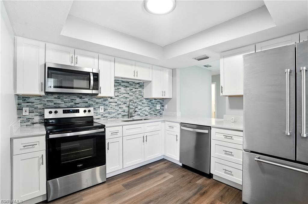 Discover this fully remodeled 2 bed/ 2 bath condo in Cape Coral. Inside you will enjoy a bright open concept design with a fully updated kitchen, new appliances and modern finishes throughout. Outside, enjoy the courtyard views, and take advantage of this non-gated community's convenient location close to local shopping and dining.