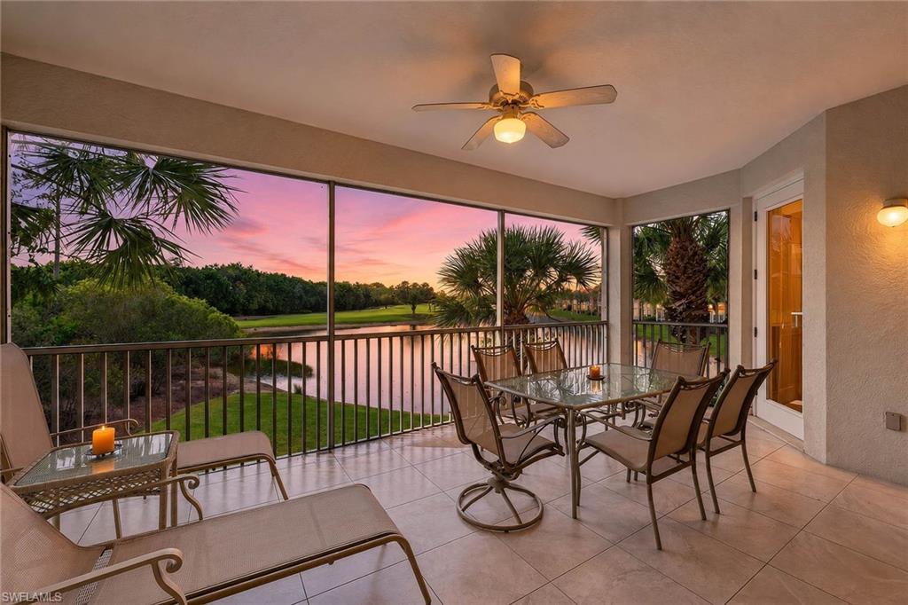 One or more photo(s) has been virtually staged, AI generated or rendered.  Enjoy the lifestyle you have been waiting for with this move-in-ready furnished second-floor end residence in Naples Lakes Country Club, one of Naples' premier bundled golf communities. Ideally positioned at the end of a quiet cul-de-sac, this three-bedroom, two-bath carriage home offers an exceptional opportunity to enjoy an active country club lifestyle with full golf membership included. Designed to maximize natural light, the open-concept floor plan features desirable southeastern exposure and tranquil views of the golf course and lake from the tiled screened lanai. The kitchen has been thoughtfully updated with granite countertops, refreshed cabinetry, an updated sink and brand-new Whirlpool stainless steel appliances. Additional features include tile flooring throughout, a new LG washer and dryer, an attached one-car garage and a private storage closet. Residents of Naples Lakes Country Club enjoy access to an Arnold Palmer Signature golf course, an expansive clubhouse, dining venues, a fitness center, tennis and pickleball courts, a resort-style swimming pool and a vibrant calendar of social activities. Each community also offers its own pool, spa and picnic area, creating multiple opportunities for relaxation and recreation. Conveniently located just minutes from downtown Naples, Gulf beaches, Marco Island and Interstate 75, this residence offers easy access to renowned shopping, dining, entertainment and cultural attractions. With a newer roof and air-conditioning system, this move-in-ready home delivers the ideal combination of comfort, convenience and the sought-after Naples golf lifestyle