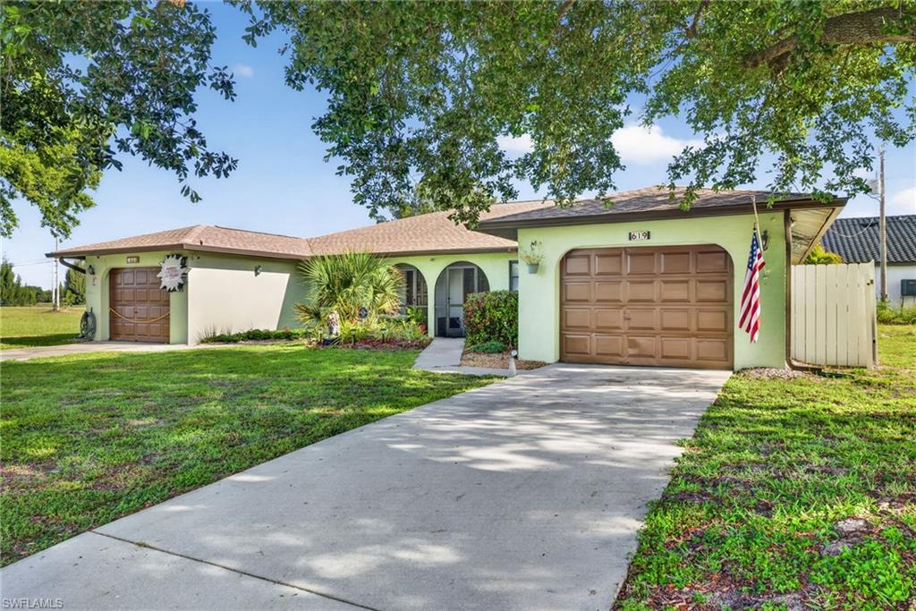 Unique 4 BED 4 BATH duplex POOL HOME opportunity in a prime Cape Coral location with Commercial Corridor (CC) zoning, offering incredible flexibility for owner-occupants, investors, vacation rental operators, or those seeking potential business use opportunities subject to City approval.

Located in a quiet neighborhood near shopping, restaurants, schools, and Sun Splash Family Waterpark, this well-maintained duplex features a beautifully updated PebbleTec swimming pool with screened lanai and fenced backyard shaded by mature oak trees.

Major improvements include a new AC system and ductwork in 2024, updated kitchen with granite countertops and newer cabinetry, epoxy flooring, custom lighting, hurricane shutters, automatic garage door openers, insulated garage door, garage AC unit, custom glass etching, and updated pool lighting with color-changing features.

Additional highlights include city water and sewer with all assessments paid, attached garages, all appliances included, current home inspection and wind mitigation reports available, and a location where flood insurance is not typically required by lenders.

With its combination of residential functionality, income-producing potential, pool amenities, and valuable CC zoning, this property offers opportunities that are difficult to find in today's market.