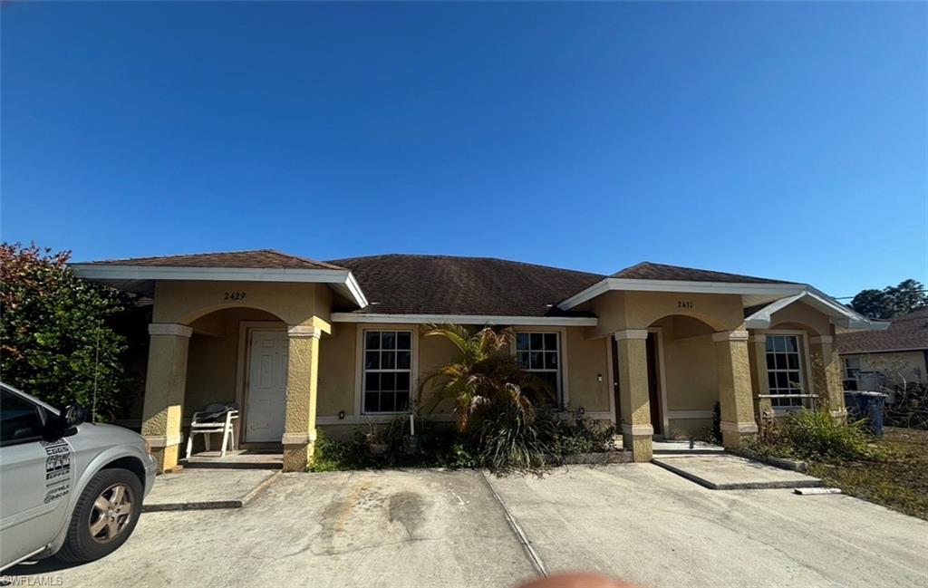 Duplex 2 bedroom +den/2 Bath on each side. Both have screened in lanai. Long term Tenant occupied on one side $1800 lease until February 2027 and willing to resign. Vacant side recently remodeled.