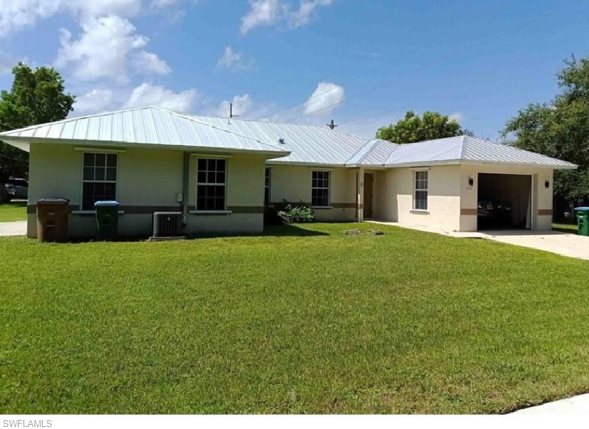 Don’t miss this 2 bedrooms & 2 bathrooms Duplex RENTAL in a great NE location, 6 min from Cape Coral Hospital. It is now available for rent. Living Area: 990 Sq Ft. Totally with Garage, Patio 1,330 Sq Ft. This gorgeous and meticulously maintained Duplex Building features a newer metal roof, that was installed BEFORE Hurricane IAN, so we had no damages on the duplex during the last hurricanes. The metal roof provides maximum sun reflection and heat protection during the summer. (AC savings) There is a newer AC and very nice newer floor tiles and both bathrooms/ showers  have been updated recently with high quality Tiles. That keeps the house cooler and reduces the electric bills too. Right through the patio glass doors / sliders you have access to a screened in lanai. There is a bright kitchen. The kitchen features a pantry and tons of cabinet storage. The master bedroom has a large closet and a private bathroom. The duplex has a washer and dryer hookup. And there is a spacious 1.5 car garage with electric garage doors opener. The covered and screened in lanai has separation between both Duplex sides and provide privacy. The nice landscape and the overall quality is a must see to appreciate it. The location is quiet and convenient close to all shopping’s and restaurants.  Both sides were always rented, because this is a very attractive location for people that work on Pine Island road close by.