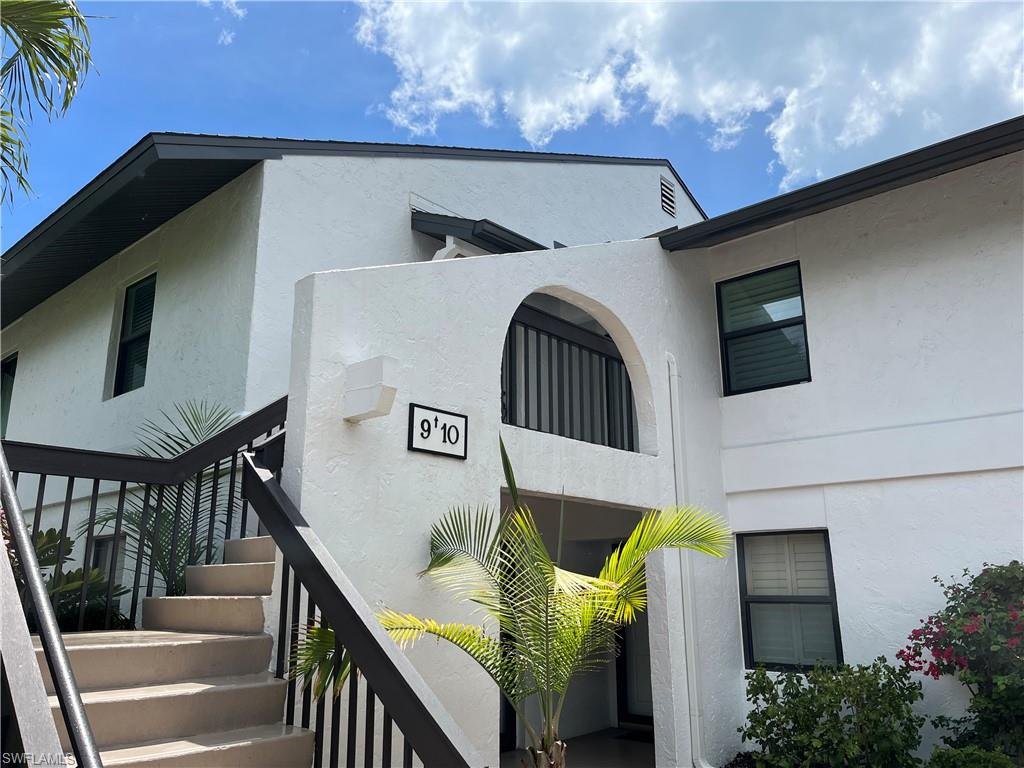 Unique "boutique" condo community with just 12 owners.  Quiet, private with perfect location in exclusive Park Shore.  This 2nd floor condo offers 2 bedrooms, open floor plan, full size laundry room, and lovely large screened lanai.  Both Bathrooms are light and bright with updated showers, sinks, glass shower doors, large tile and new lighting.  The kitchen is complete with open pass- thru to dining area, stainless steel appliances including induction stove.  Flooring is updated tile planks and plantation shutters cover all the windows and even the sliders in Main Bedroom which lead to lanai  Lanai is equipped with manual shutters for protection.  Walk to Publix, now under construction, restaurants, pharmacy and the Private Park Shore Beach Access is available for minimal membership fee.  Walk or ride bikes to Venetian Village.  The under cover parking offers storage- more than just a car port.