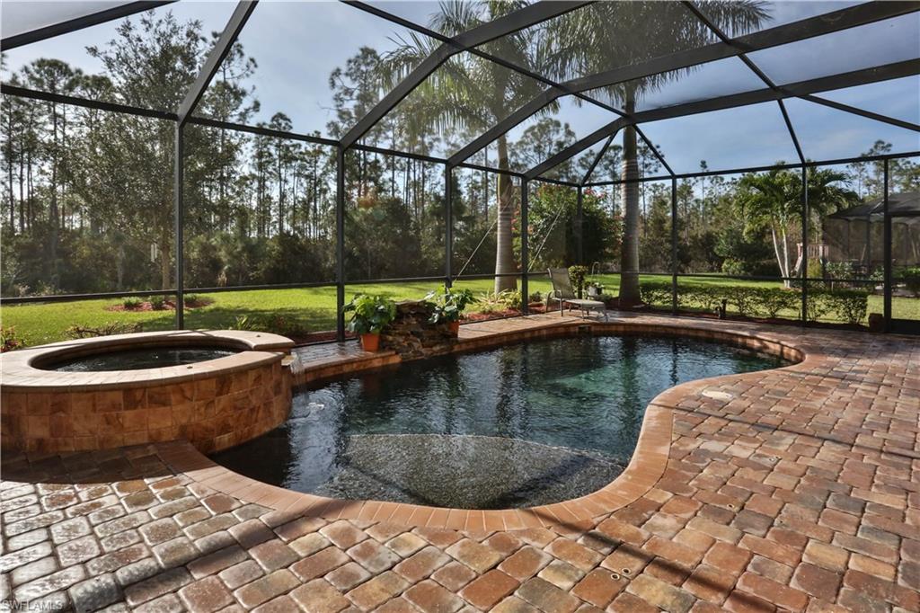 A true Bella Terra Beauty. Enter through glass door into the formal living room and foyer. Exquisite crown molding, neutral tone walls and tile floors welcome you into this home. The formal dining room is located just off the entry way. The family-style kitchen features a built in island, walk-in pantry, granite countertops and beechwood cabinetry. Unwind and enjoy the perfect evening in the family room with cathedral ceilings that overlooks the outdoor living space. The resort-style pool and spa is this home's focal point. The lagoon-style Black Bottom salt water pool with a waterfall adorned spa is perfectly tucked away on the preserve for you and your family's privacy. The second level features a loft, large game room and three ensuite guest bedrooms perfect for accommodating your family and guests. Bella Terra is conveniently located just 3 miles east of I-75. A short drive to pristine sandy beaches, exclusive shopping, luxurious dining, or one of Estero’s other well known fashionable entertainment experiences. Bella Terra offers northern Italian-style architecture. It is a 1,000 acre community with 100 acres of tranquil lakes and 400 acres of conservation preserves.