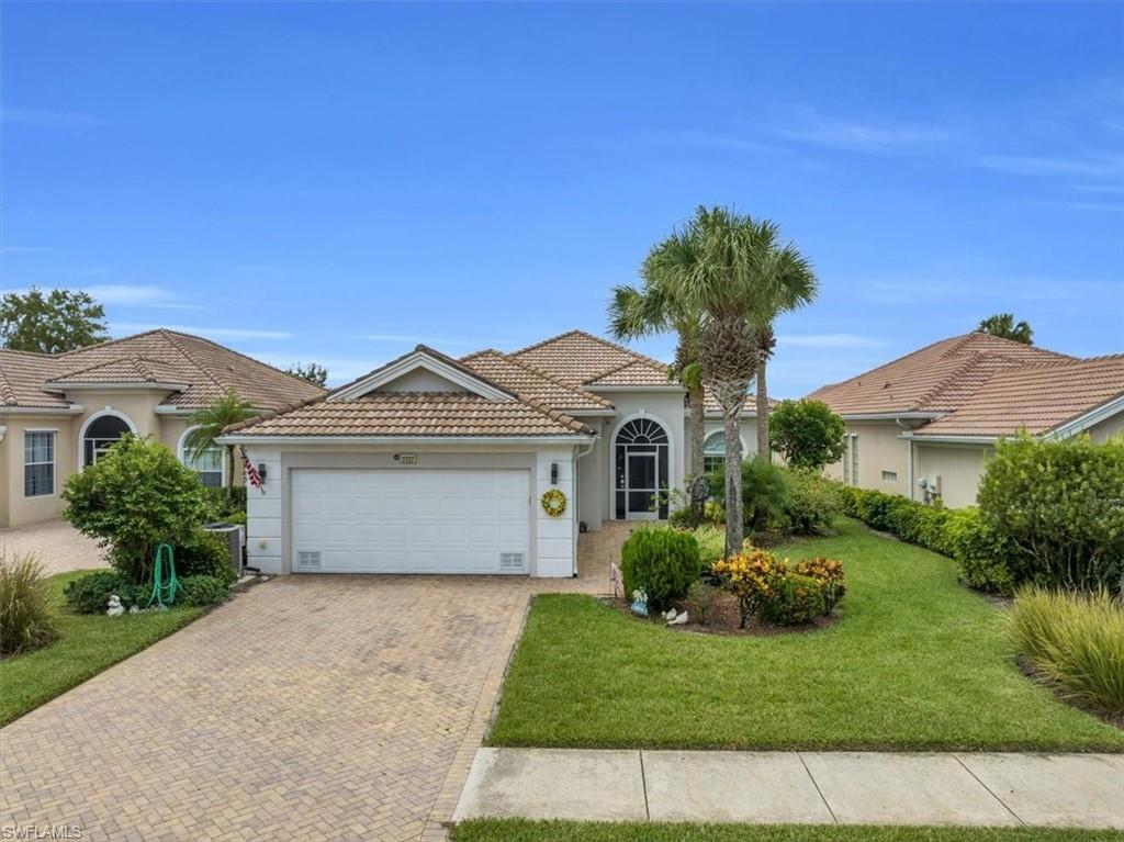 Welcome to Orange Blossom Ranch! Located in one of the fastest growing areas of Naples this home offers 3 bedrooms, 2 bathrooms and a den conveniently located off the kitchen.  As you enter the home enjoy the spacious open and bright living area boasting 3 sets of sliders. Step out into the large lanai and enjoy the heated salt water pool. No detail was missed in this home, from upgraded kitchen cabinets doors, pull out shelving in cabinets, granite counter tops to crown moulding and bamboo floors in the bedrooms. There are no carpets in this home! This Divosta built home also offers poured concrete construction and manual hurricane shutters giving the best protection you could get. Orange Blossom Ranch is located minutes from Publix and the new Regional Park. The community has a resort style pool, spa, basketball, tennis, playground, splash pad, fitness center and sand volley ball.  Something for everyone here.