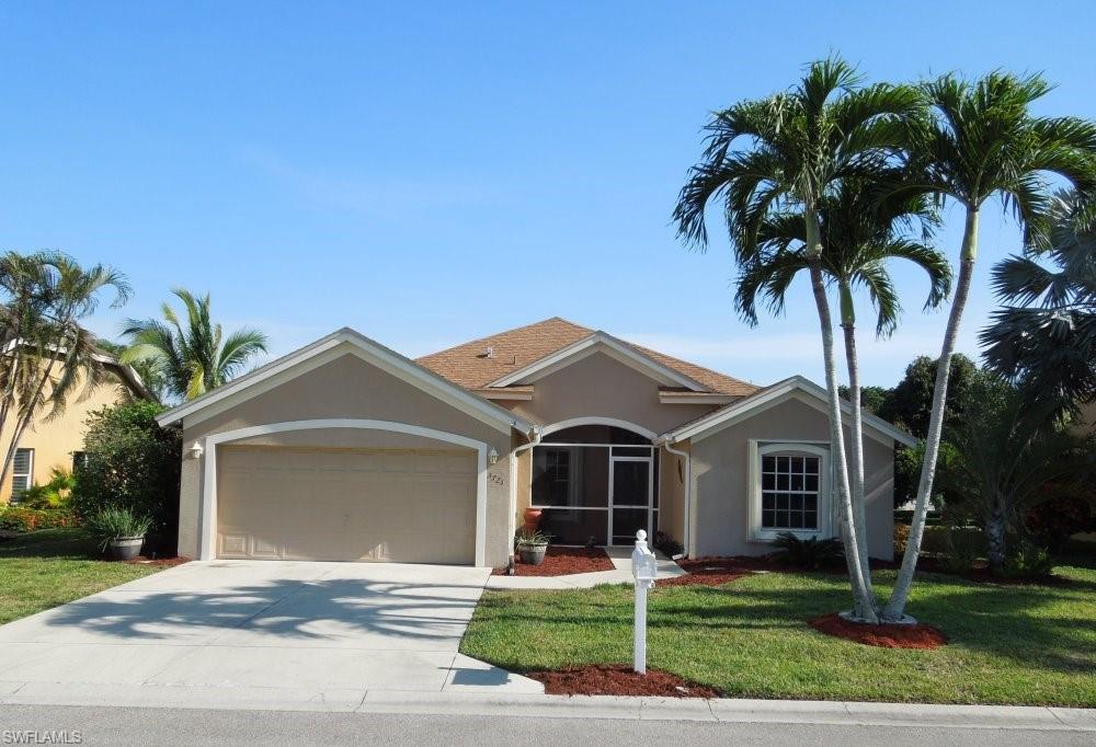Beautiful home in the great neighborhood of Fountain Lakes.  Home is picture perfect and ready to move in, just bring your clothes.  Home is being offered turnkey, so what you see is what you get.  Home has many features that include, tile and vinyl flooring throughout, split floorplan, screened front entry, extremely large screened back lanai, sprinkler system, gutters, accordion hurricane shutters, new roof was permitted in 03/2011, island kitchen, laundry room inside home, back of home faces South.  This one is a gem, don't miss out.