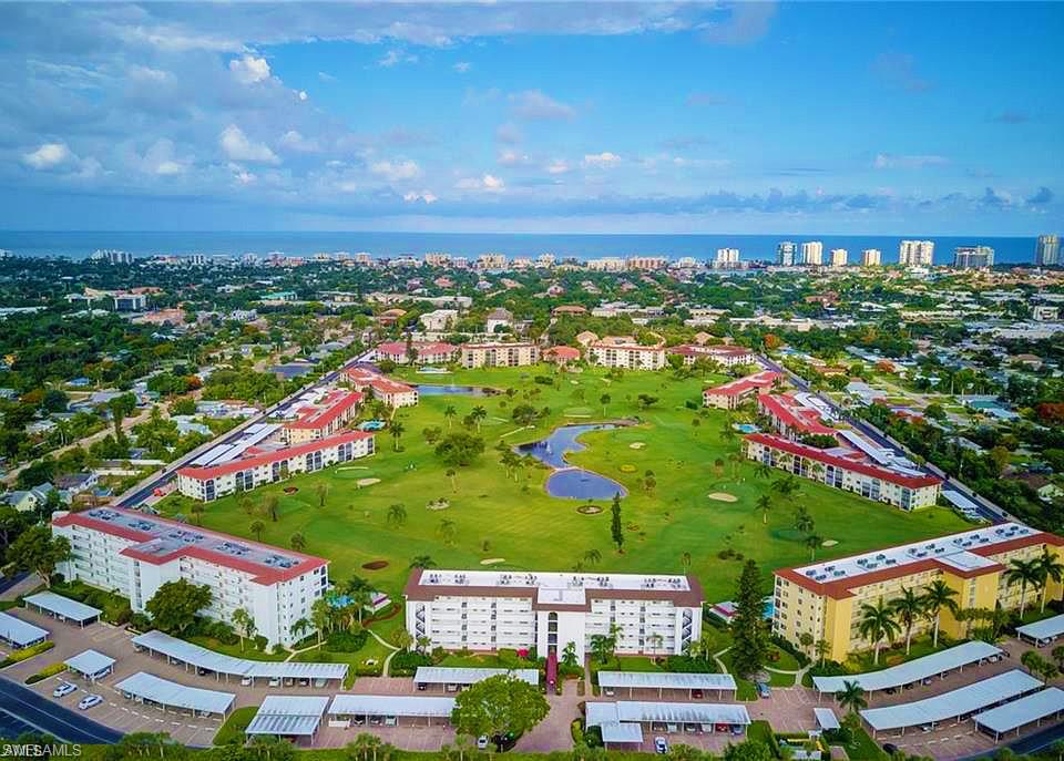 Naples' Best Kept Secret: 9-hole par 3 golf course and six swimming pools! Living at its finest with golfers and sunsets. The view overlooks the length of the golf course, simply beautiful! High Point Country Club is an active community offering a vast variety of activities from Golf, Tennis, Pickleball to just relaxing in the warm sun at the pool. Located just a short distance from shopping, restaurants and beautiful sandy beaches. This is your dream so come and enjoy it! In this affordable condo where you can enjoy Golf every day with brand new beautifully updated finishes make this clean modern condo yours to make it your special place. Just one mile to the beach and a few miles to downtown Naples. High Point country Club is a wonderful active community with onsite dining during season. Included with the dues is a $200 debit card for the restaurant. There is a laundry room located in the condo, one covered parking space is located immediately adjacent to the entrance and elevator plus guest parking. Low Dues include Wifi/Cable and golf.