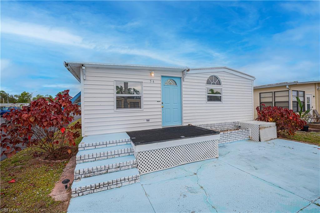 Reduced!!!!!  Located in Fountain View RV Resort, a well-established 55+ deeded land ownership community, this 1-bedroom, 2-bath manufactured home offers approximately 858 sq. ft. of comfortable, low-maintenance living. Ideally positioned directly across from the clubhouse, the residence offers a very open floor plan that enhances natural light and functionality throughout the living space. Recent improvements include a 2025 TPO roof and 2025 AC service. Interior reflects its original design and presents an excellent opportunity for cosmetic updates to suit the buyer’s preferences. Additional highlights include in-residence laundry, and the home is offered partially furnished for immediate occupancy.

Residents enjoy a wide array of amenities, including a clubhouse, community pool, spa/hot tub, bocce court, shuffleboard, tennis, volleyball, basketball, and more, along with optional RV and boat storage. Conveniently located just minutes from downtown Fort Myers, with easy access to shopping, dining, medical facilities, golf courses, and Gulf beaches. A low HOA fee of $ 264.50 per month covers lawn and land maintenance, on-site management, and recreational facilities. An outstanding opportunity to enjoy the Florida lifestyle in a vibrant, amenity-rich community.