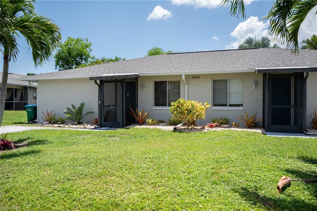 Beautifully maintained duplex featuring SHARED POOL two spacious 2-bedroom, 2-bath units, perfectly situated in one of Cape Coral’s most desirable neighborhoods. This property offers an exceptional opportunity for investors, multi-generational living, or owners seeking rental income without sacrificing comfort or style.
Each side boasts an open-concept layout with a bright living area, well-appointed kitchens, generous bedrooms, and private laundry. The floorplans are mirror images, offering balance, functionality, and easy living.
Step outside to a sparkling screened-in pool, shared by both units and surrounded by a large screened in lanai ideal for relaxing, entertaining, or enjoying Florida’s sunshine year-round. The backyard provides privacy and peace of mind.
Located in a quiet, well-kept neighborhood, you’re just minutes from shopping, dining, schools, and Cape Coral’s best amenities. With strong rental potential and a move-in-ready condition, this duplex is a rare find.