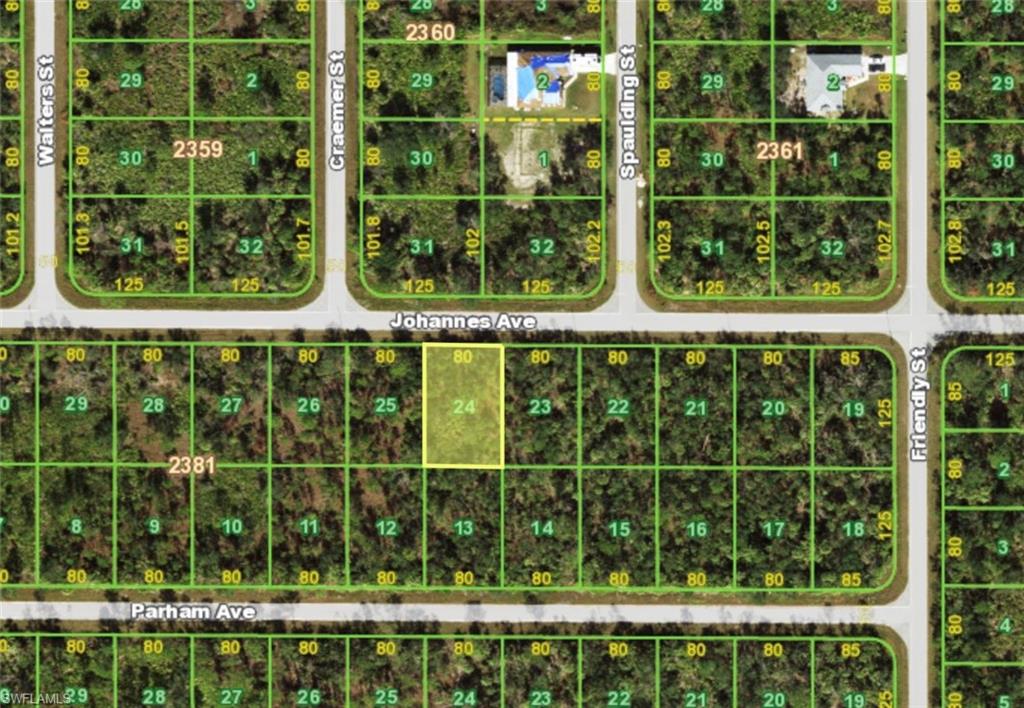 Beautiful lot available in this growing and desirable area of Port Charlotte. No HOA and no CDD! Close to US 41 so you are only minutes to Home Depot, Publix, Wal-Mart, restaurants and shopping. Many SWFL attractions nearby such as such as beaches, boating, bike paths, walking trails, public parks, golf courses, airports, shopping and fine dining. Enjoy the sand between your toes or take in the sunsets at some of the cleanest beaches around including Englewood Beach, Manasota Key Beach, Boca Grande Beach, Venice Beach and World Famous Siesta Key. Head over to one of the marinas or boat ramps to enjoy some time on the water and explore the waterways via the Myakka River or Charlotte Harbour which will take you out to the Gulf of Mexico. This lot is also just minutes to I-75 for easy access to the surrounding cities of Sarasota and Fort Myers. This is a great lot to build on or hold for investment!