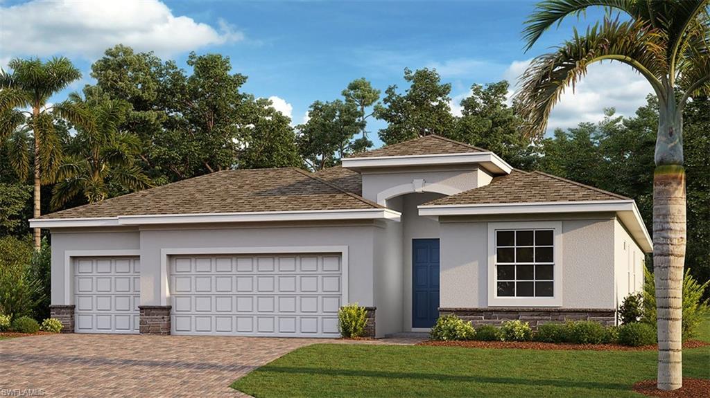 Under Construction. Welcome to your new home in Coral Bay! This is D.R. Horton’s Tradition Series. The Shelby Plan offers 2,221 sq ft of living space with 3 bedrooms, a den, and 2.5  baths!  Need more garage space? This home offers a “tandem” 3-car garage,  perfect for that extra storage!  The open floor plan is comfortable with a large great room and tray ceiling.  The primary bedroom also boasts a tray ceiling, spacious double vanity with undermount sinks, solid surface countertops, a large soaking tub, a walk-in shower, and two large walk-in closets. Stainless kitchen appliances; impact windows throughout! NO FLOOD INSURANCE REQUIRED. Low Homeowner’s Insurance through D.R. Horton Insurance. Full one-year warranty through the builder and 10-year structural warranty!
Coral Bay offers low HOA fees and a low annual CDD fee.  Enjoy the beautiful amenities right in your neighborhood; bocce ball, pickle ball, resort-style pool, beautiful modern clubhouse, and tot lot and splash pad area.  North Ft. Myers is a growing area, close to medical facilities, schools, shopping, downtown River District, downtown Punta Gorda, dining, and other Florida attractions.