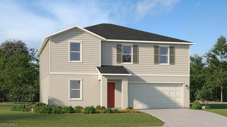 One or more photo(s) has been virtually staged, AI generated or rendered.  Crane Landing is a master-planned community of new single-family homes for sale in North Fort Myers, FL, offering a private dock and an excellent selection of onsite amenities. The first floor of this two-story home shares an open layout between the kitchen, dining area and family room for easy entertaining with access to the patio. A secondary bedroom on the first floor can easily be converted to a guest room or home office. Upstairs is a versatile loft that serves as an additional shared living space, along with three secondary bedrooms and a peaceful owner's suite comprised of an en-suite bathroom and a large walk-in closet. Prices, dimensions and features may vary and are subject to change. Photos are for illustrative purposes only. Estimated delivery date is Aug/Sept 2026.