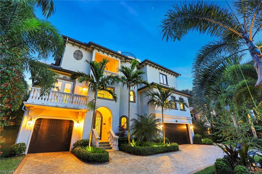 This custom-built architectural masterpiece boasting over 5,900 square feet under air is unsurpassed in quality and craftsmanship throughout. With over 8,900 total square feet, this stunning home sits directly across the Gulf of Mexico in the prestigious Hideaway Beach, with western views from the front and southeast exposure from the pool. Grandeur from the moment you walk in with incredible 30-foot volume ceilings with wood beams in the great room. 24x24 beautiful porcelain floors throughout the main level. Gourmet kitchen with breakfast bar and eat-in kitchen opens to the pool area. Stunning dining room with built-ins and incredible custom lighting throughout. Four bedrooms, four and a half baths plus den, media room, recreation room with pool table and extra family room grace this incredible residence. Professionally decorated and furnished, being sold turnkey furnished. The three-story elevator takes you to the rooftop terrace with never-ending sunsets. Enjoy the lifestyle you deserve in this 24-hour gated community with a clubhouse on the beach, several dining options, state-of-the-art fitness, golf, tennis, pickleball, bocce ball and two miles of white, sandy beach.