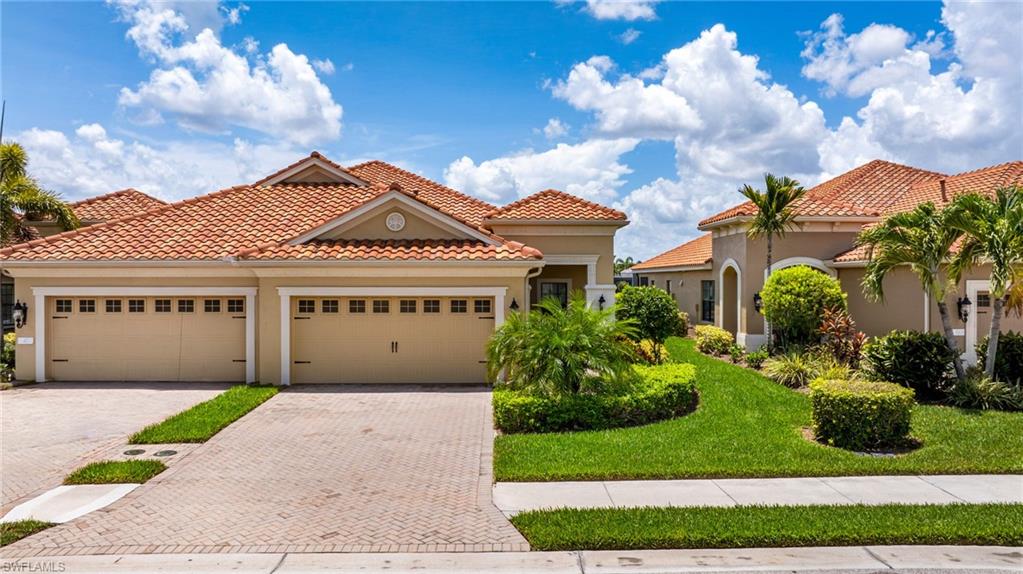 Welcome to 4507 Mystic Blue Way in Fort Myers, FL located in the sought-after Watermark community. This charming, well-maintained home offers 2 bedrooms and 2 bathrooms plus a den, and a serene lake view from the screened lanai. Built in 2017, it features a beautifully updated kitchen with granite countertops, antique white wood cabinets, and a gas stove and stainless-steel appliance.  This home is being sold fully furnished so just come and start enjoying the community and SW FL lifestyle.  Residents enjoy the tranquil surroundings and access to Watermark's amenities, including Clubhouse with resort style pool and spa, fitness room, screened in community room with big screen TV, dog park, playground, pickleball, tennis courts, bocce ball courts and walking paths and a close-knit community atmosphere. Don’t miss this opportunity—schedule your private showing today!