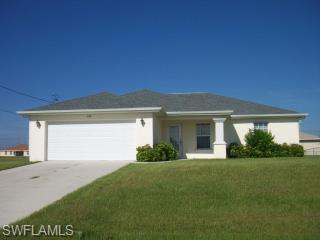 Welcome Home To This NW Cape Neighborhood With Well Maintained Homes, Your New Home With Open Quaint Front Porch Features CBS Construction, 3 Bedroom+Den, 2 Bath Home, 2 Car Garage, Complete With Opener, Hurricane Ready: Impact Rated Windows, And Shutter Panels For The Sliders. Large, Open, Great Room, Opens Onto Screened Under Truss Lanai, Through Slider At The Rear Of Home Overlooks Swimming Pool. Cook's Kitchen Boasts Raised Panel White Cabinetry, Solid Surface Counters, Clean White Appliances. Earth tone Carpet In Living Areas And Bedrooms; Earth tone Tile In Wet Areas. Den With French Doors, Just Inside Front Door, Overlooking Large Front Porch, Great For Home Office. Split Bedroom Floor plan: Guest Wing Includes 2 Bedrooms, And Bathroom. Owner's Suite Privacy Off Rear Of Great Room With Walk In Closets. Interior Laundry Room With Washer And Dryer And More Closet Space, And Entrance To The 2 Car Garage Are Tucked In Behind The Kitchen. This Is Not Just A House, It Is Your New Home, And Ready To Move-In! GREAT Location Just Off Embers Near Chiquita.