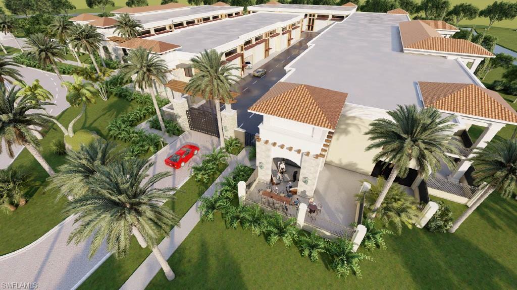 One or more photo(s) has been virtually staged, AI generated or rendered.  Indulge in the pinnacle of automotive luxury at Prima Auto Condos, an exclusive enclave just outside of Treviso Bay, approximately 5 miles from Downtown Naples’ famed 5th Avenue and minutes to Marco Island. This exceptional 2136 sq ft interior unit offering open layout creates a refined automotive retreat ideal for entertaining and showcasing your collection. Inside, enjoy 18’ clear ceilings, mezzanine level, and a full bathroom, offering flexibility for storage, lounge, or office buildout. Built with impact-rated aluminum and frosted glass doors, tinted storefront glass, LED lighting, and EV-ready 3-phase power. Secure gated community with 24/7 access, wide motor courts, and 20’ entry gates. A rare opportunity within a limited 33-unit development. Estimated completion July 2026.