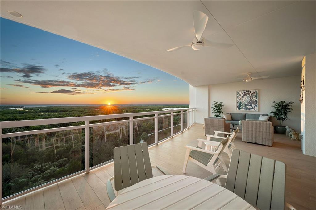 Experience the pinnacle of coastal luxury on the 8th-floor in this 3+Den, 3.5-bath residence in Kalea Bay’s coveted “2-stack.” Your future home offers unparalleled southwestern Gulf views where you can watch the sunset 365 days a year - plus an additional east-facing balcony to enjoy the sunrise - an exclusive feature only available to units in Tower 1! From the moment the private elevator opens directly into your elegant foyer, perfect for showcasing art, you’re enveloped in coastal sophistication. Floor-to-ceiling windows frame the Gulf horizon across your entire living area and primary bedroom. The interior is complemented by Grand 10' ceilings, Legno Bastone 8½" wide-plank hardwood floors, louvre windows perfect for allowing fresh airflow, and custom linen electric window treatments. Your chef’s kitchen is a masterpiece with a Sub-Zero 48" refrigerator, Wolf gas range/vented hood and oven, Bosch dishwasher, waterfall Quartz counters, and a Moen touchless faucet over your Franke Sink. The butler’s pantry allows for additional storage, cooking prep area, and is complemented with a Sub-Zero wine refrigerator. Each generous bedroom offers its own ensuite bath, while the primary suite delivers breathtaking views visible from the spa inspired bath and your free standing soaking tub. The Den is the perfect retreat to unwind and relax in front of the top of the line, Modern Flames fireplace or eastern facing balcony. 
Within the gates of Kalea Bay, residents enjoy a lifestyle exceeding that of a five-star resort. Tower 1’s rooftop oasis features a zero edge infinity pool and open air fitness center overlooking the Gulf. The expansive Club at Kalea Bay offers multiple pools, including an adults-only retreat and a family-friendly resort pool. Dining options include elegant indoor and outdoor dining venues and fine dining restaurant options exclusive to residents. The state of the art wellness center includes a full spa, yoga and Pilates studios, and fitness facility. Throughout the community you will find a dog park, and meandering walking trails that weave through lush tropical landscaping, leading to a private dock and launch area for kayaking, paddleboarding, boat rentals, and more. Discover why Kalea Bay is one of Naples’ most coveted addresses, where every day feels like a vacation. Schedule your private showing today and experience this extraordinary coastal retreat firsthand.