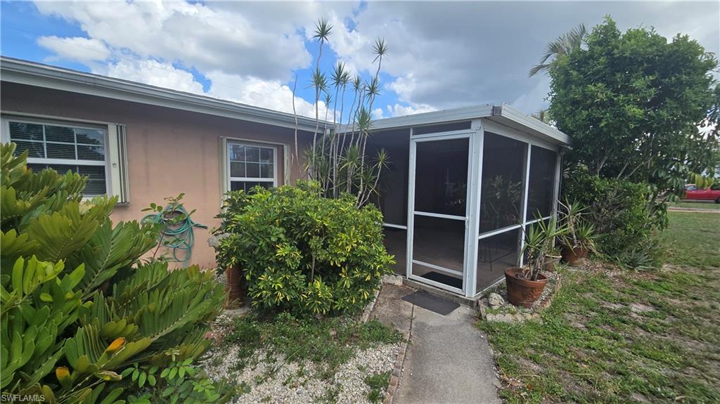 CHARMING, SPACIOUS; UPDATED 3 BED 2 BATH Single Family Home located in San Carlos Park (Fort Myers, Fl).   Ready for occupancy Aug 1, 2026. TWO SCREENED IN LANAIS LOCATED IN FRONT AND BACK!!  Fenced in backyard.  PETS ALLOWED (with approval).  TERRAZO & Vinyl FLOORING throughout with Updated kitchen and appliances.  Laundry included in 1 CAR GARAGE w/ Washer/Dyer included.  Responsive private owner since 2017.  Prefers long term tenant.   Rental application required.  On City water.  First month, Security and Pet Deposit due upon signing of lease.
