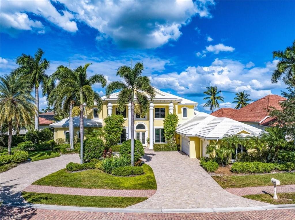 H11987 - Pelican Marsh, Bay Laurel Estate Residence:   An amazing opportunity to purchase a lakefront estate residence in the double gated, 38 home,  private neighborhood of Bay Laurel Estates.  Offering majestic views of the golf course, cascading fountain and lake. This two story home features 5 bedrooms, 6 full baths and 1 half bath, den, family room, formal living and dining rooms, entertainers kitchen and large open lanai with summer kitchen, pool and spa.  The thoughtful design includes a spacious first floor primary retreat and 2 guest bedrooms (1 currently being used as an office). Upstairs there are 2 additional bedrooms, den, large balcony and a bonus/storage room.  Improvements include a newer roof (2018) and impact glass throughout with exception of 1 window protected with shutters.  This home is perfect for a buyer that enjoys updating or remodeling projects in an exclusive location.  Home is priced well below recent appraisal to accommodate some updating.  The property is offered As Is with Right to Inspect.