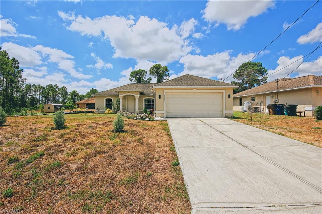 *** MULTIPLE OFFER SITUATION *** Highest & Best Due Before Monday, 31st @ 5pm *** Nicely landscaped 3 bedroom 2 bath home on a peaceful street with easy access to Lee Blvd, SR-82 & I-75. When you walk into this home you will love the large great room feel with the living-dining-kitchen all connected with high vaulted ceilings, arched walkways & plant shelving. The open Kitchen features an oversized breakfast bar, pantry and Brand new KitchenAid Black Stainless Steel appliance package (Not cheap!). Large Master bedroom with plenty of room for a king bed and dressers. The master bath has a large walk in closet as well as a linen closet, oversized single sink with cabinet for storage. Split floor-plan provides privacy between the master and guest bedrooms. Upgraded ceiling fans throughout the home. Brand new water equipment installed in 2019 and New A/C in 2017. Screened in Lanai and a large backyard w/ plenty of room for a pool!