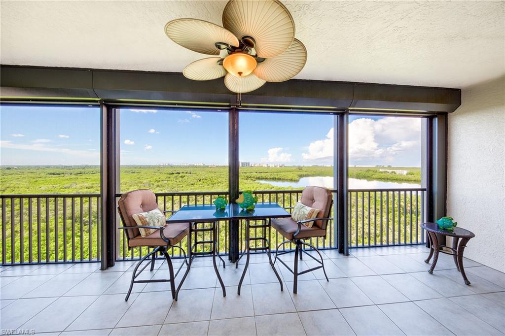 Enjoy spectacular 10th-floor views of the Gulf of Mexico, Delnor-Wiggins Pass and the Naples skyline with stunning sunsets. With an open floor plan of 1,854 square feet of living space, the home features three bedrooms, two full baths and a nearly 200-square-foot lanai. Features include tiled flooring, plantation shutters, electric hurricane shutters on the lanai, 2017 high-efficiency air-conditioning system and newer water heater. The kitchen offers a great outdoor water view, a large area for breakfast bar, granite countertops and backsplash. Take in the breathtaking view from your master bedroom, which also has a private walkout to the lanai and dual closets. The master bath offers walk-in shower, tub, dual sinks and vanity area. Other features include a deeded storage room and underground secure parking space. Make this home yours and enjoy Naples livings at its best.