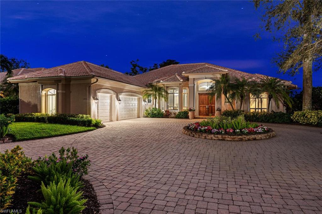 H7854  Re-imagined for 2023. Lakefront estate situated on a very private cul-de-sac w/ one-of-a-kind spectacular long lake views. Lush gardens and landscape surround. Stunning enclave is hidden behind the gates at Watercest in Pelican Marsh.  One level living. Luxurious master suite offers a peaceful respite with beautiful soaker tub, oversized shower, spacious his and her closets.  Plus, 3 additional spacious guest suites and 3 beautifully redesigned baths.  Designer finishes, fully furnished, tray ceilings throughout.   Floor to ceiling pocketing glass sliders offer stunning picturesque long lake and spectacular golf course views. 
All new Chef’s Viking kitchen flows to expansive family room and outdoor entertainment area. Elegant light & bright formal dining room.  Very private den with French doors.   Attached oversized 3+ car garage with air-conditioned storage for all the toys.  New LED lighting system, new air-conditioning, new roof, new electronic shutters, completely renovated saltwater pool & spa, and water filtration system complete the package.  Fully furnished. FEMA X zone location! This exceptional estate with picture perfect long lake views awaits your arrival.   Vanderbilt beach is only 2 miles away. Enjoy complimentary water taxi to beach from Tarpon Cove Yacht & Racquet Club. In the heart of everything Naples. Mercato, Waterside shops, Vanderbilt Shoppes, Old Naples, and the beach are just moments away. 
 Every desire met. See it today. Live it tomorrow!