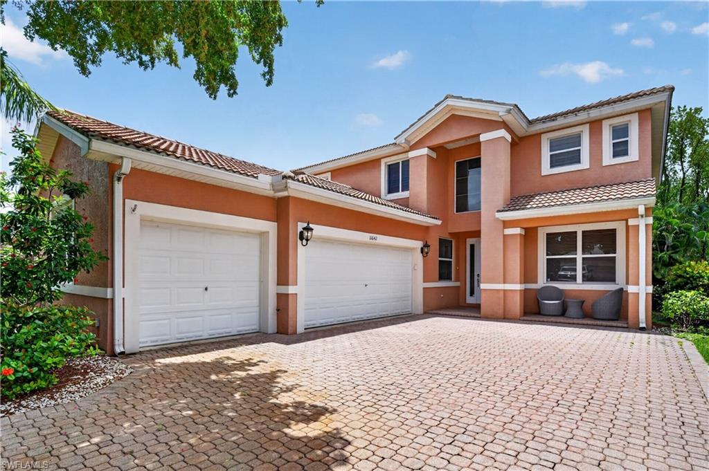 Welcome to this beautifully maintained two-story home in the highly sought-after gated community of Plantation Preserve. Enjoy desirable southern exposure, low HOA fees, lawn maintenance included, and access to community amenities including a resort-style pool and BBQ area.

This spacious residence offers 3 bedrooms plus a den (easily converted to a 4th bedroom), 3 full bathrooms, an interior laundry room with cabinetry, a 3-car garage, and a screened lanai overlooking a generous backyard with ample space for a future pool.

Step inside to an open-concept floor plan designed for both everyday living and entertaining. The expansive living and dining areas flow seamlessly into the well-appointed kitchen, featuring a large center island, stainless steel appliances, granite countertops, abundant cabinetry, and plenty of natural light.

The spacious primary suite serves as a private retreat, complete with a walk-in closet and an ensuite bathroom featuring dual vanities, a soaking tub, and a separate walk-in shower.

Ideally located just minutes from Southwest Florida's renowned white-sand Gulf beaches, I-75, Southwest Florida International Airport, Gulf Coast Town Center, shopping, dining, and entertainment options, this exceptional home offers the perfect combination of comfort, convenience, and Florida lifestyle living.