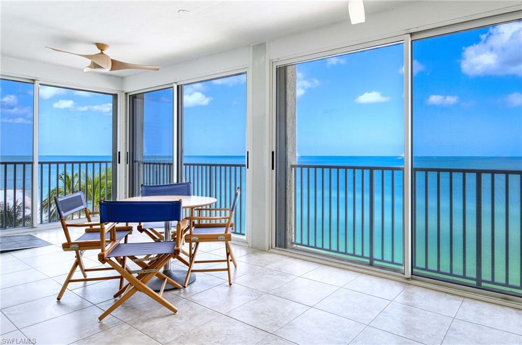 Showcasing stunning western Gulf views with recently installed impact-resistant windows and doors, this beachfront end unit residence offers the ideal setting for nightly sunsets and refreshing coastal breezes. An exceptional value given the expansive square footage, prime beachfront location, and immediate proximity to the Four Seasons. Spanning the full depth of the building, the residence captures eastern sunrise views, western sunsets, and southern exposure, filling the home with natural light throughout the day a rare and highly desirable layout in a beachfront building. This customized single floor condo has been thoughtfully opened to create a flowing, open floor plan that embodies beachfront living. Tile flooring, plantation shutters, and custom lighting enhance the light-filled interior, making the space equally well-suited for everyday enjoyment and entertaining.

The kitchen features sleek cabinetry and a center island cooktop with an adjacent dining area. The living room opens seamlessly to a spacious enclosed lanai, providing an inviting extension of the living space while capturing the beachfront atmosphere.

The primary suite includes walk-in closets, an ensuite bath, and a private eastern-facing balcony perfect for enjoying peaceful sunrise views.  Several recent improvements offer both convenience and peace of mind.

Whitehall is a lower-density, boutique beachfront building offering under-building parking, private storage, a community pool, fitness room, and an on-site manager. Ideally located just steps from Naples’ renowned sugar-sand beaches, moments from the new Four Seasons Resort, and a short drive to Fifth Avenue South, this residence presents a rare opportunity to own a refined slice of paradise south of Doctors Pass. An incredible value relative to the market and a must-see!
