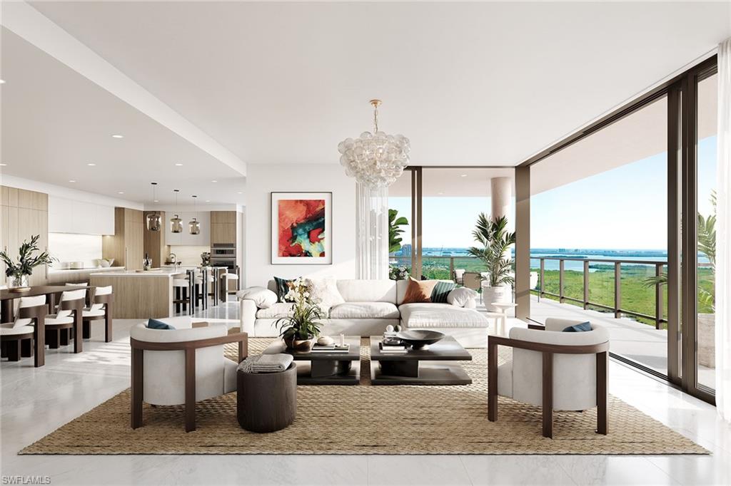 The Island at West Bay is a landmark residential offering rising above Estero Bay, featuring 86 expansive corner residences, with only four homes on each floor. Every residence is thoughtfully designed to highlight sweeping views of the Gulf and the surrounding nature preserve, offering a rare combination of privacy, space, and natural beauty.
Spacious, modern interiors embrace the essence of coastal elegance, featuring glass-railed terraces, chef-inspired kitchens, and indulgent Owner’s Suites with spa-like bath retreats. Seamless indoor-outdoor living invites residents to experience the tranquility and grandeur of waterfront life.
Owners will enjoy a curated collection of resort-style amenities, including a private Beach Club, a rooftop retreat designed for relaxation and social gatherings, and access to championship golf that complements the active lifestyle within West Bay.
As the final neighborhood within the prestigious West Bay Club, this exclusive enclave is brought to you by Kolter Urban, a leader in luxury development across Florida, in collaboration with the acclaimed architectural firm Garcia Stromberg.