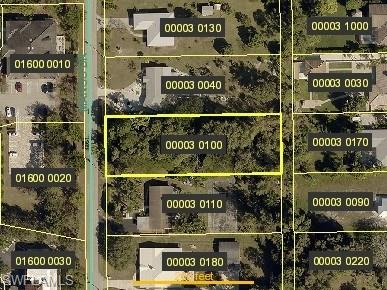 Build your own private SW Florida Oasis, West of Hwy. 41, on this large 100' X 295' lot! There are no mandatory community fees and lot is NOT rated as being in a serious flood zone. Most lenders will not require flood insurance in a B Zone. The area is considered prime because it is only 2 miles from Bonita and Barefoot Beaches, and many new homes have recently been constructed. Values are moving up! Part of the lot will need cleared to build. The community offers a private boat ramp for a very small annual fee. Wiggins Pass public boat ramp and county park is 3 minutes south on Vanderbilt Drive. To be in the center of everything you will want to do when in SW Florida, call today!