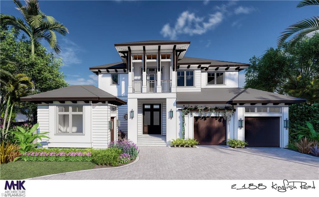 Construction completion slated for early fall 2022. This ideal collaboration of MHK architecture, CGU Custom Homes and ALD Landscape and Pool Design will result in an impeccable, one-of-a- kind home in Old Naples. With a focus on comfortable outdoor living this home exemplifies the true feeling of living in a beach cottage with wide plank white oak floors, tongue and groove and box beam wood ceilings. All the while, this home will feature the finest in fit and finish including Andersen 400 series impact resistant casement windows, Sub Zero and Wolf appliances, Legno Bastone Italian Oak flooring, Quartzite countertops, custom cabinetry throughout, elevator and much more. Floor plans and finishes/selections LookBook in supplements in supplements.