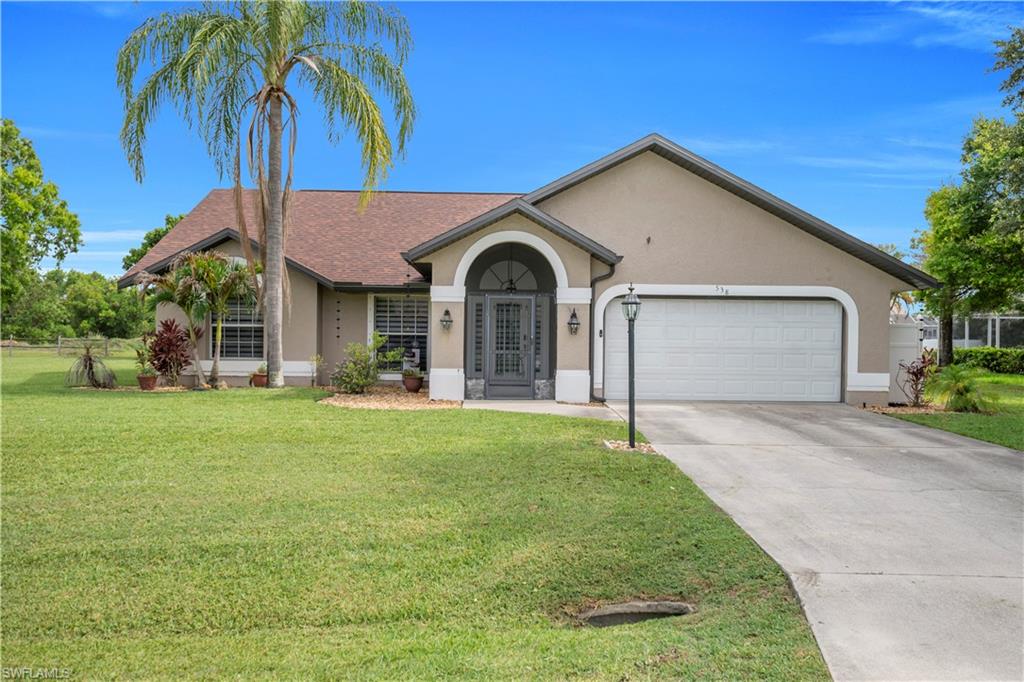 Your Dream Home in Lehigh Acres Awaits! Discover this stunning 2 bath 3 bedroom plus Den office property that perfectly blends comfort, elegance and functionality ideal for families seeking a modern secure lifestyle. Home located in the popular Meadows at Mirror Lake community, offers tennis, pickleball, and community gazebo for gatherings. In 2022 the property was completely remodeled, featuring a new kitchen, new bathrooms, fresh paint, and new tile flooring throughout the entire house and a completely new water system. The kitchen has a breakfast bar and pantry. The roof it was replaced in 2023, doble car garage with extra kitchen. This property is more than just a house it's a lifestyle waiting for you. Schedule your visit today. CALL FOR YOU PRIVATE SHOWING!!!!
