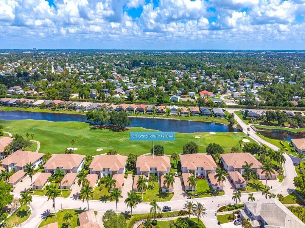 Outstanding golf and lake views await you when you walk into this 2 bedroom, 2 bathroom condo in Grand Palm Village at The Vines! This unit is being sold turnkey so bring your clothes and you'll be ready to go! Nestled in the Estero County Club, an Audubon designated golf course, the Vines is a members only community with plenty of amenities to keep you in the active lifestyle you are looking for. Golf, on the Championship Gordon Lewis designed golf course, Tennis, Pickleball, Bocce, a state of the art 24/7 fitness center, and indoor and outdoor dining in the newly renovated Clubhouse are waiting for you as members of the club.  Three level of membership allow you to chose the one is right for you.   This unit has a split bedroom floor plan allowing for privacy for you and your guests.   A large wrap around lanai is the perfect place for morning coffee or relaxing and enjoying the sunset after a busy day.  This condo is steps away from the Grand Palm Village community pool making it convenient for swimming and relaxing. 
The Vines is minutes away from shopping, dining and RSW airport.  Come start your Florida adventure here, you don't want to miss this opportunity!