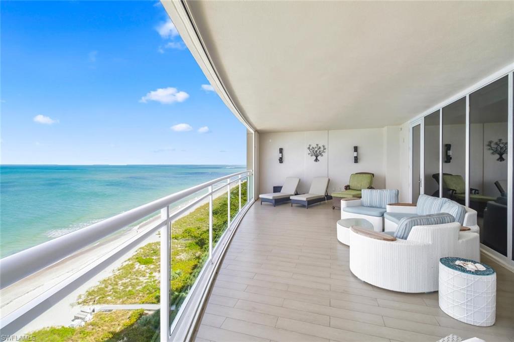 ONLY CONDO AVAILABLE WITH DIRECT PRIVATE VIEWS OF THE GULF OF MEXICO COMES WITH 2 RARELY AVAILABLE DEEDED PARKING SPACES in Moraya Bay 10th floor condominium located on Vanderbilt Beach. This 3 bedroom 3 .5 bath condo is outfitted with a traditional gourmet kitchen and butler's kitchen styled with custom wood cabinetry, granite countertops, stainless steel appliances, double ovens, 2 refrigerators, food warmer, wine cooler and natural gas cooktop. Current layout provides openness from the breakfast bar to the formal dining to a spacious living room all offering wide sky views and access to the front balcony for indoor/outdoor entertaining. This pet friendly building has no restrictions on breed or size. Moraya Bay offers First Class Amenities including restaurant, fitness center, 2 pools with poolside resort services from the club, full-time security and concierge services making your life on the beach even more opulent. You'll enjoy private elevator access into the marble foyer of the unit. Moraya Bay's location, amenities and concierge services assure a luxurious lifestyle in this beachfront property.