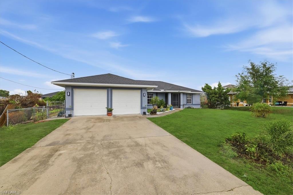Welcome to 3722 23rd St SW in Lehigh Acres! This well-maintained 3-bedroom, 2-bath home offers approximately 1,550 square feet of living space on an oversized 0.25-acre lot. Featuring an open-concept floor plan with a spacious great room, neutral finishes, and abundant natural light, this home is perfect for both everyday living and entertaining. The split-bedroom layout provides privacy, while the covered lanai offers the ideal space to relax and enjoy the Florida lifestyle. With plenty of room to add a pool, no HOA restrictions, and a convenient location near schools, shopping, dining, parks, and major roadways, this property presents an excellent opportunity for homeowners, seasonal residents, or investors alike. Schedule your private showing today!