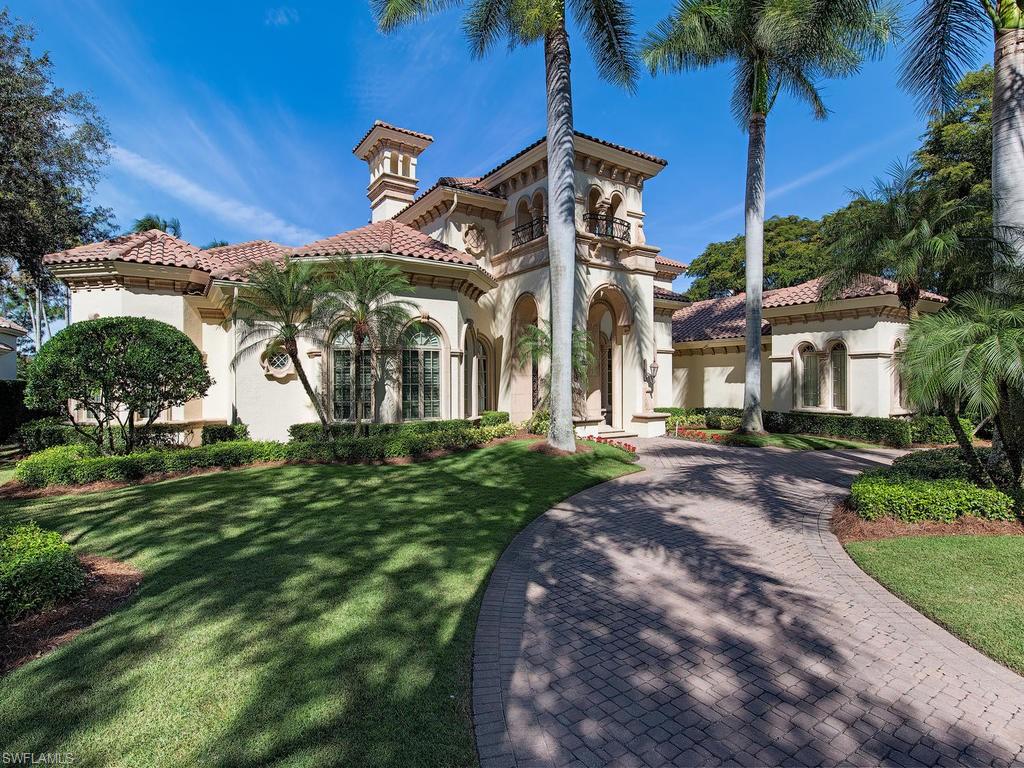 This immaculately maintained, well-appointed estate home in the heart of Bay Colony Golf Club combines a premier location with an unrivaled amenities package for the most discerning buyer. Western views of a lake and one of Bay Colony’s signature par-3 golf holes highlight the serene and picturesque backdrop of this perfectly laid-out 5-bedroom plus den residence. The luxurious master suite includes his and her bathrooms, two spacious walk-in closets, a dedicated fitness area and a sitting room that is perfect for an additional office. This open floor plan is just right for enjoying all the perks of living in Florida. A fabulous kitchen, fit for a chef, opens to a spacious living room. Open the sliding glass doors to delight in the lavish lanai and pool area with an outdoor kitchen and separate en-suite cabana, ideal for entertaining friends or the entire family. Feel a sense of security with an entire home Kohler gas generator and storm protection on every opening. The Estates at Bay Colony Golf Club is a gated enclave where owners may enjoy Bay Colony Beach & Tennis Club with optional golf membership at one of the most exclusive world-renowned golf clubs catering to the elite.