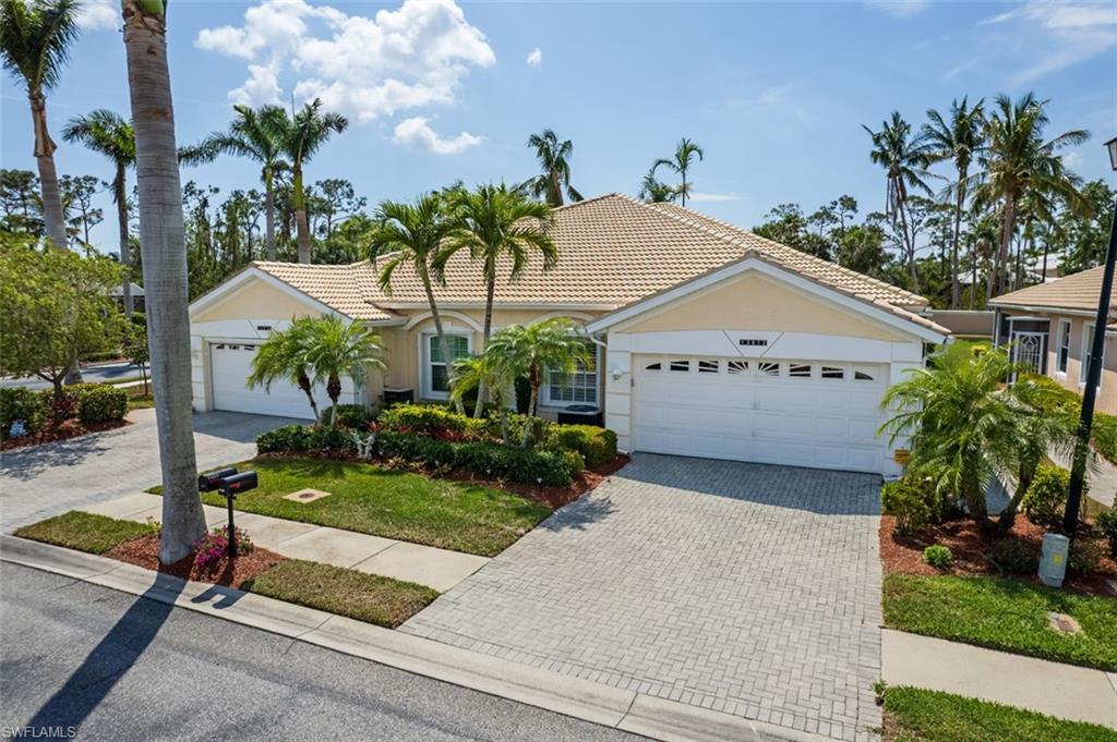 Welcome Home... This single-level attached villa offers 3 bedrooms, 2 bathrooms, and nearly 1800 sq ft of living space. This home has been meticulously maintained.  Your beautiful kitchen overlooking your family room features newer appliances, granite countertops and an inviting open floor plan.   You will enjoy the gorgeous sunset views from your screened-in extended lanai. Feel safe at home with hurricane protection shutters.  Reflection Lakes was high and dry during hurricane season!  Reflection Lakes is a gated community close to beaches, great restaurants, schools, shopping, Florida SouthWestern State College and Barbara B. Mann Performing Arts Hall. Enjoy a resort-like lifestyle with amenities including a large lap pool, 4 lighted tennis courts, pickleball basketball court, volleyball, bocce court, playground, clubhouse with billiards and fitness center. Call for your private showing today!!