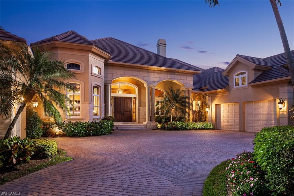 Motivated Sellers...Perfect home to entertain your friends and family with this 5 bedroom plus den home with 5 full baths and 3 Half baths.  8,130 sq/ft of livable space / 13,785 total area.  Roof is 4 years old, Huge master bedroom and bath featuring 2 large walk-in closets, double shower, double sink, double water closets, and a steam shower.  Living room with fireplace, family room, den, office with loft, wine cellar with room for 400 bottles of wine, theater room with seating for 12 people with an 85” 4K TV, dining room and bar with seating, dishwasher, icemaker and refrigerator.  Large gourmet kitchen featuring double gas ovens and gas stove, wall electric oven, refrigerated drawers, breakfast bar that seats 6 people and eating area.  Large screened lanai with pool, spa and natural gas grill, propane fire pit.  Great for entertaining!  Automatic hurricane shutters, 2 car attached garage and 1 car unattached air conditioned garage. This home is a must see!