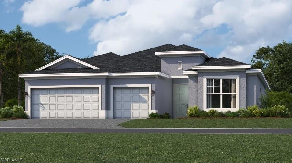 One or more photo(s) has been virtually staged, AI generated or rendered.  MOVE-IN READY!! Last chance to buy new in North Fort Myers! Bayshore Ranch is a community offering a stunning selection of new single-family homes with an onsite event barn. This spacious single-story home features an airy den off the foyer, followed by an open living space with access to a lanai for outdoor entertaining. In addition to the luxe owner’s suite, there is a secondary suite and a spare bedroom. A three-car garage offers extra storage or versatile needs. Prices, dimensions and features may vary and are subject to change. Photos are for illustrative purposes only.
