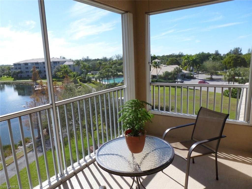 Top Floor End Unit Single Owner and Updated!  Wow! What you have been waiting for. This is a rare property.  All the work is done, tile, granite, cabinets, view.  This is an over 55 community close to Sanibel, beaches and shopping. Make the flex room your den, office or dining room... your choice.  Plantation shutters, updated and upgraded countertops, cabinets, faucets and flooring.  This can be your home away from home.  The community boasts lots to do. You can join the fun at the clubhouse, swim in the heated pool, play tennis, bocce ball, shuffle board, play cards, pursue a hobby work out or just read, walking or biking, its here.  Common Elevator will take you up to the 4th floor.  Lot's of extra storage in your storage room. Covered reserved parking as well as ample guest parking.