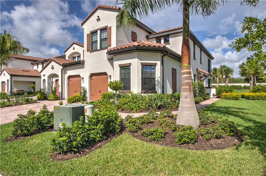 Walk into this stunningly beautiful and bright Bella Casa open floor plan and enjoy the GE Stainless Steel Appliances, 20" ceramic tile on diagnal, designer fixtures throughout the kitchen and bath, and hurricane impact windows and door.  Stay "connected" with WiFi connectivity (powered by Amazon) to your smart devices such as wifi, thermostat, door lock, and other desireable technology brand devices.  Built in 2018, save the hassle of new construction, while enjoying the "everything included" features Lennar has to offer.  This coach home also offers hollow core construction and th A/C system carries a 10 year warranty.  Arborwood Preserve is a vibrant gated community for active living, encompassing 332 acres of Florida’s natural beauty in a fabulous Fort Myers location. Designed with coastal Spanish influence, this tropical oasis offers a stunning 23,252 sq ft Town Center. Breezy courtyards act as gateways between a myriad of resort-style amenities, including an expansive pool with lap lanes and outdoor dining. Residents are encouraged to live actively, with access to a state-of-the-art fitness center, aerobics/yoga studio & sports courts.