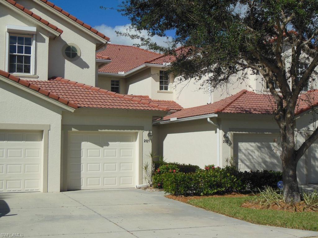 Pretty and peaceful  lakeview on a private culdesac in Crown Colony. This is rare floor plan with 3 bedrooms plus a den. This home comes turnkey furnished, full golf membership included. A beautiful wood staircase greets you at the door. You will find large tile, wood flooring or carpet throughout. The kitchen has 42" cabinetry and granite countertops. Neutral decor throughout. Electric hurricane shutters on the lanai and manual on the other windows. Move in and start living the Florida golf vacation dream!